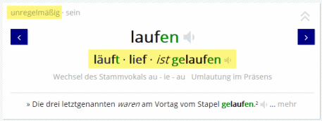 Stammformen laufen